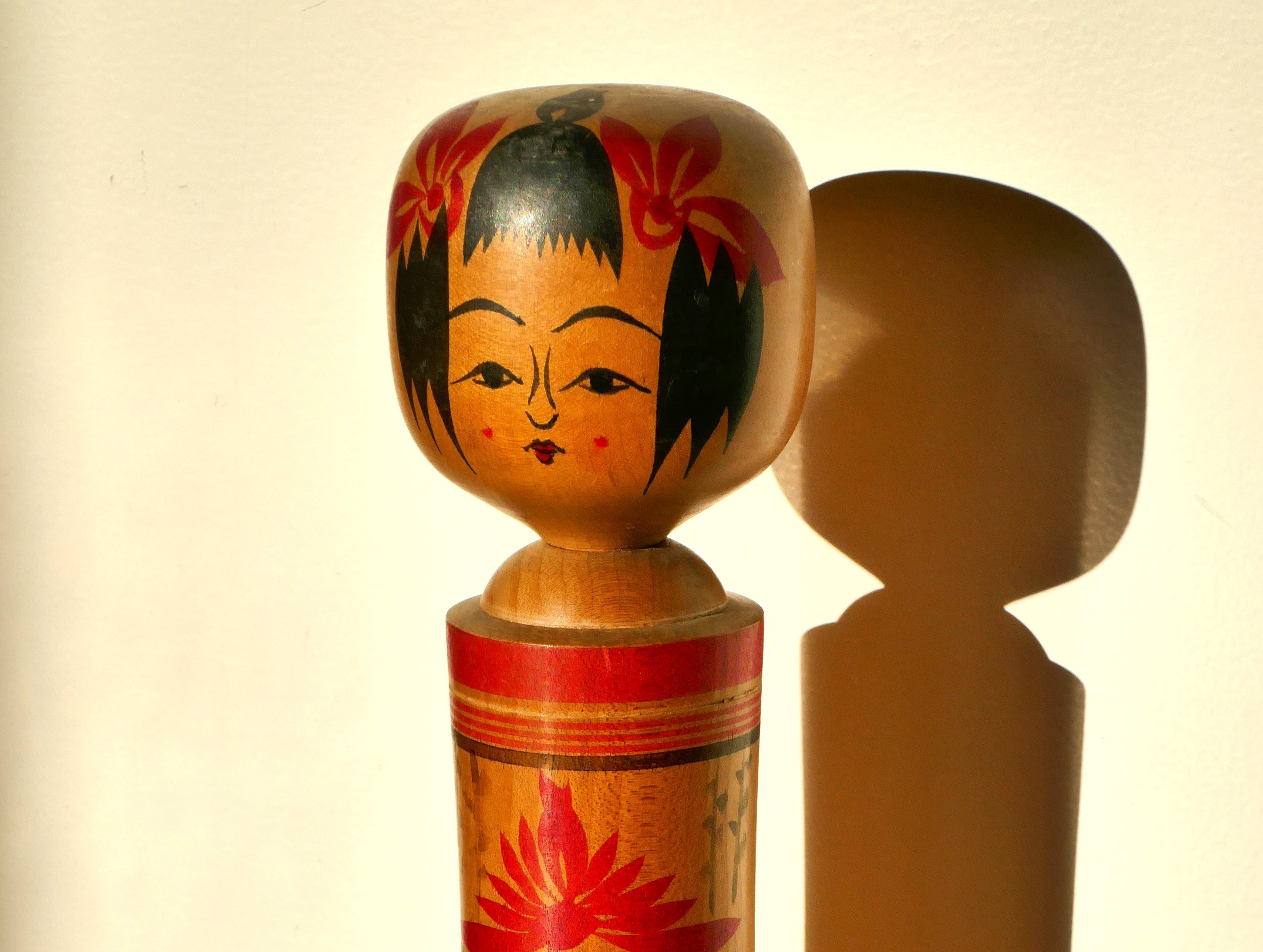 Poupée kokeshi vintage style naruko traditionnel 24 cm / 9,4 Poupée kokeshi vintage style naruko traditionnel 24 cm / 9,4