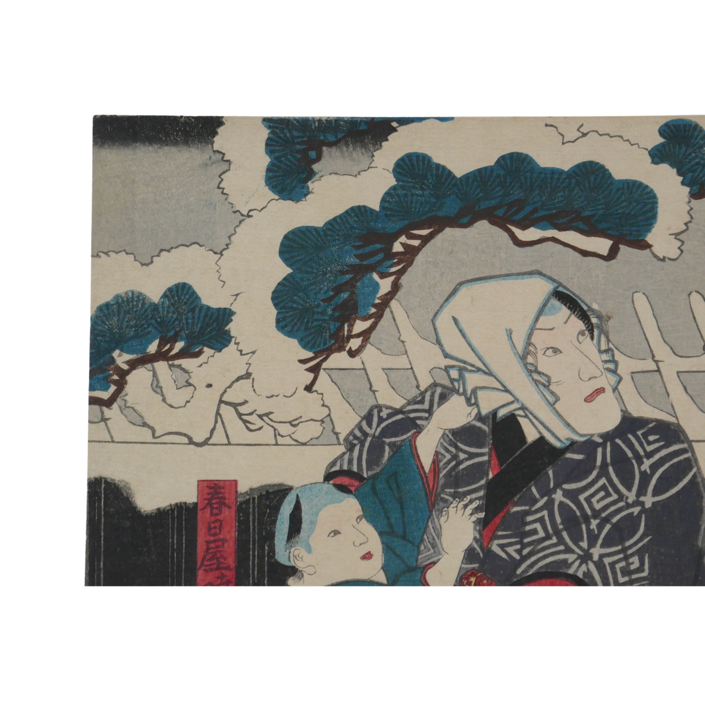 Estampe japonaise originale – Diptyque Utagawa Kuniyoshi - Kanadehon Chūshingura - Edo 1851