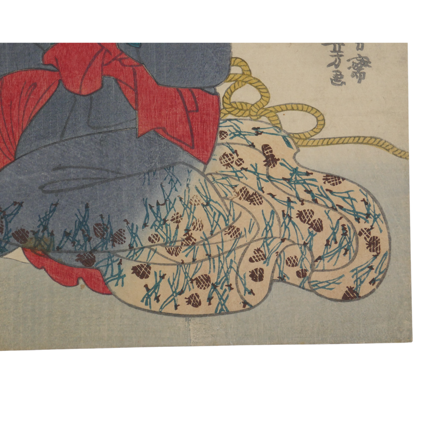 Estampe japonaise originale – Diptyque Utagawa Kuniyoshi - Kanadehon Chūshingura - Edo 1851