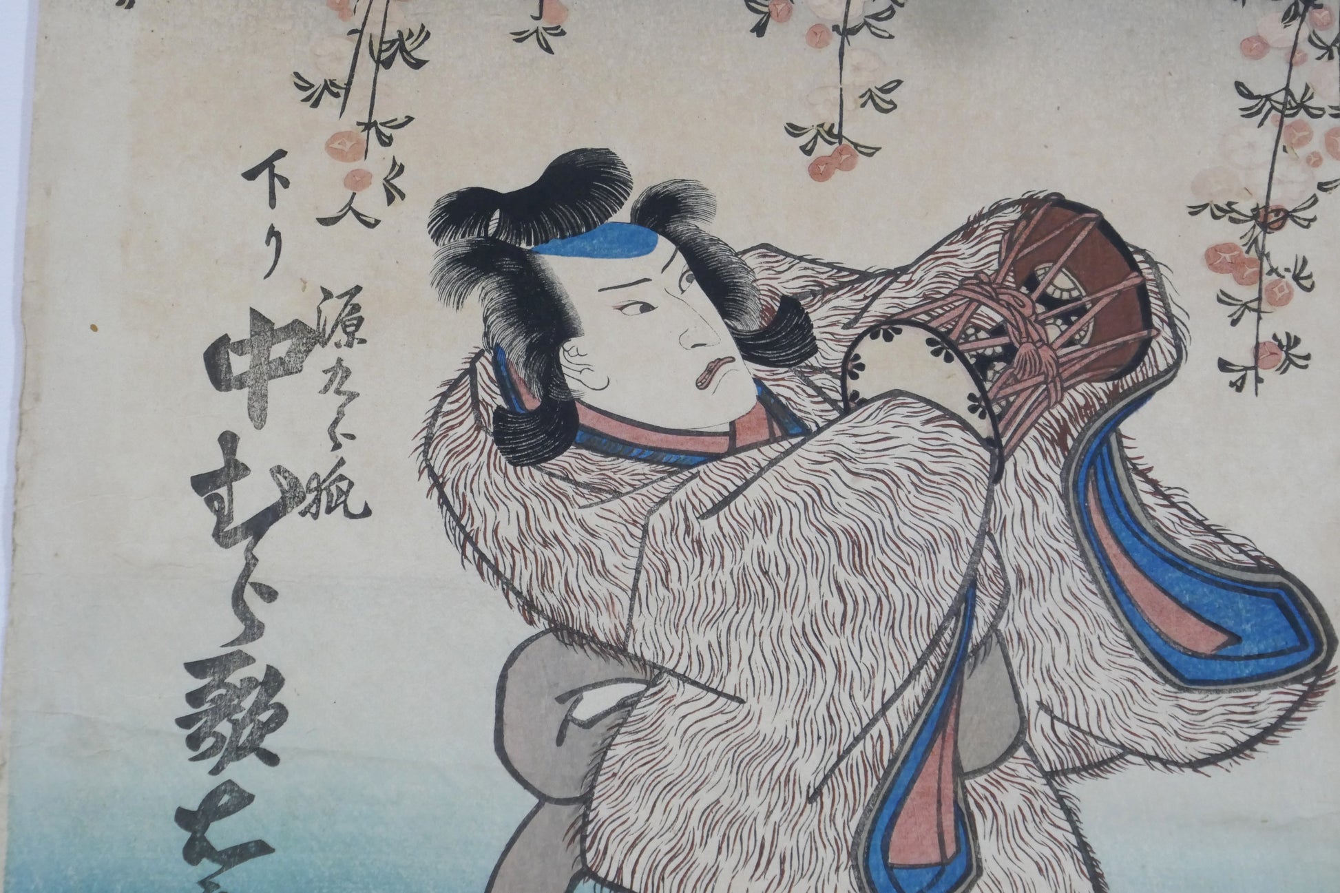 Estampe de type Yakusha-e de Utagawa Kunisada Toyokuni 3 datant de 1838 représentant le renard Genkurô. vue visage Genkurô