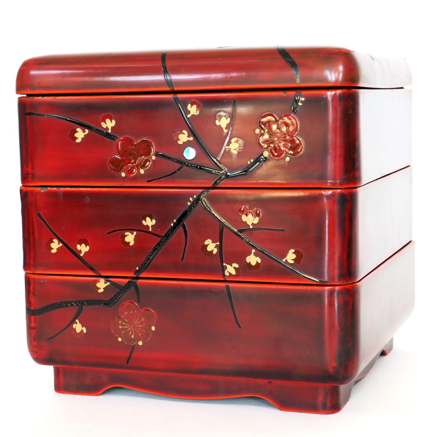 booite laque japonanise ancienne trois compartiments
