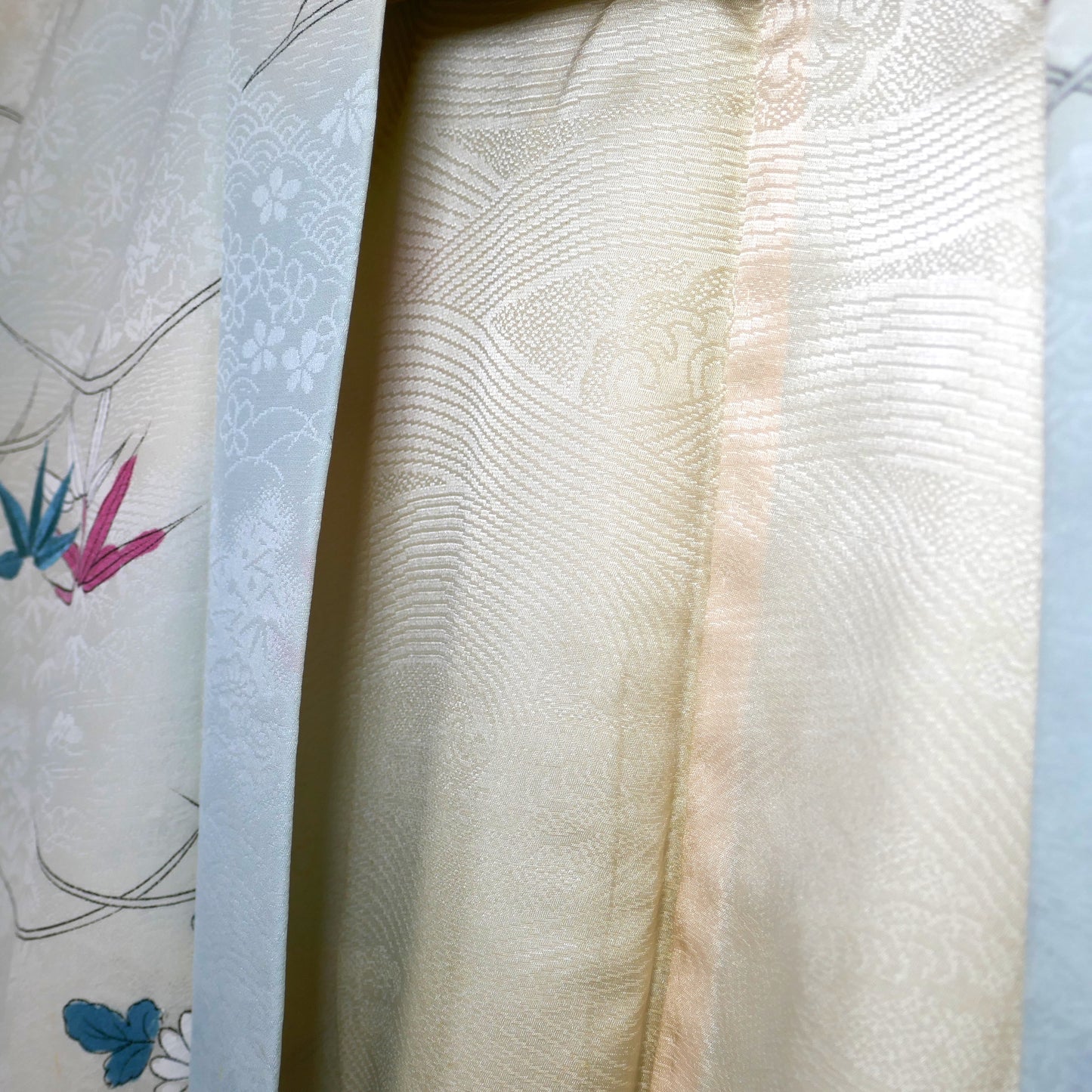 doublue de la veste kimono haori vague kanagawa hokusai