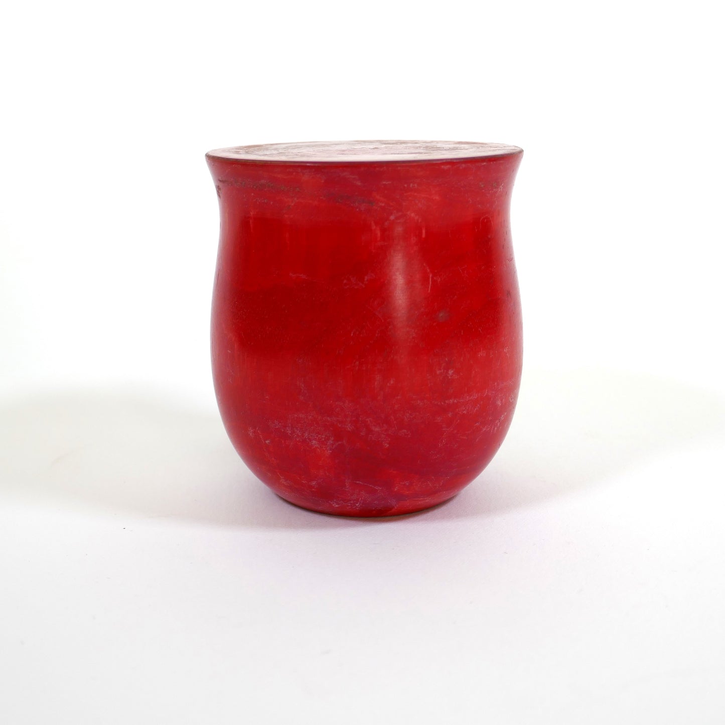 Dos d'une kokeshi Daruma peinte, artisan Kawamura, pièce vintage de l’ère Shōwa (années 1970), Japon