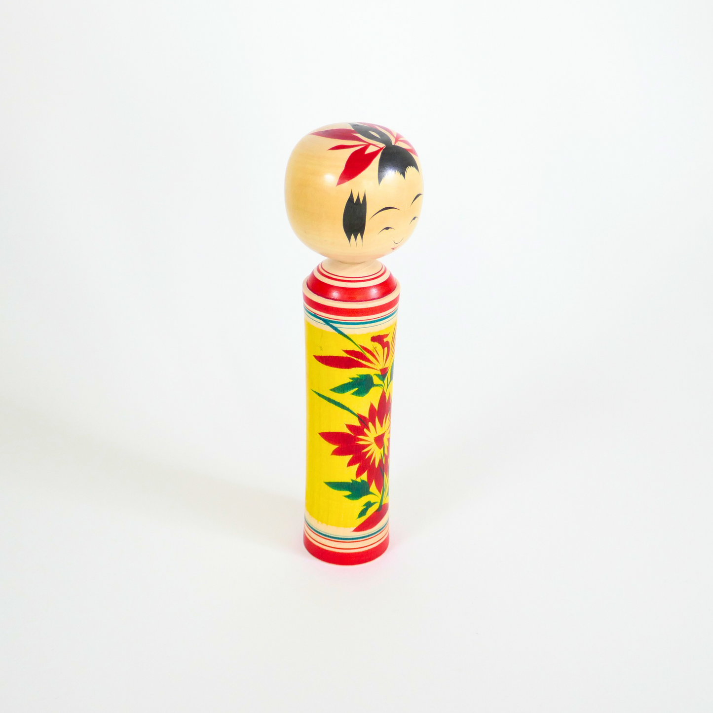 une poupée kokeshi japonaise vintage style naruko signée takashi seigo