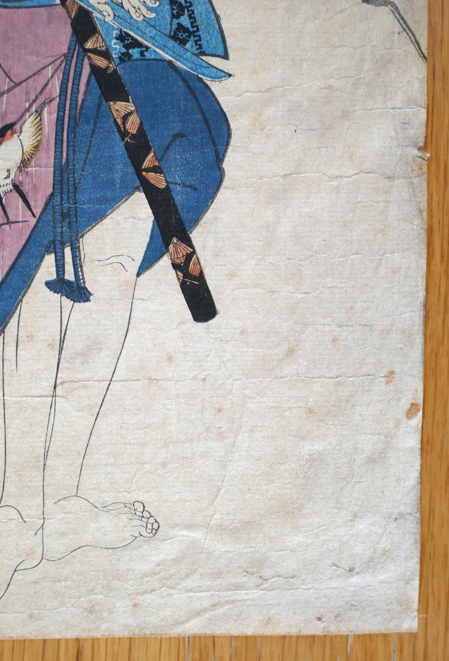 Sabre dans l’estampe de Kuniyoshi, Yakusha-e 1848.