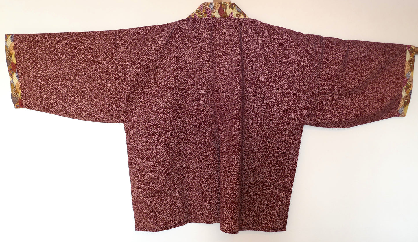 veste haori moderne sensu to samekomon de l'atelier kogedo vue de dos