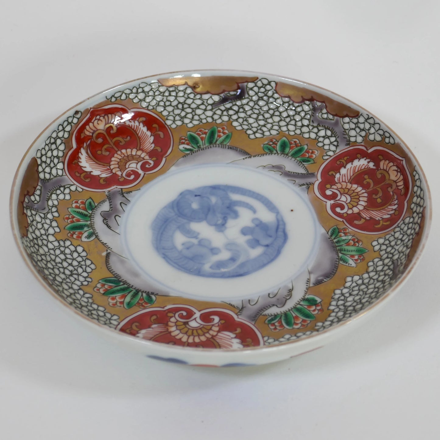 Assiette Imari ancienne de collection, porcelaine japonaise Arita fin Edo – ère Meiji