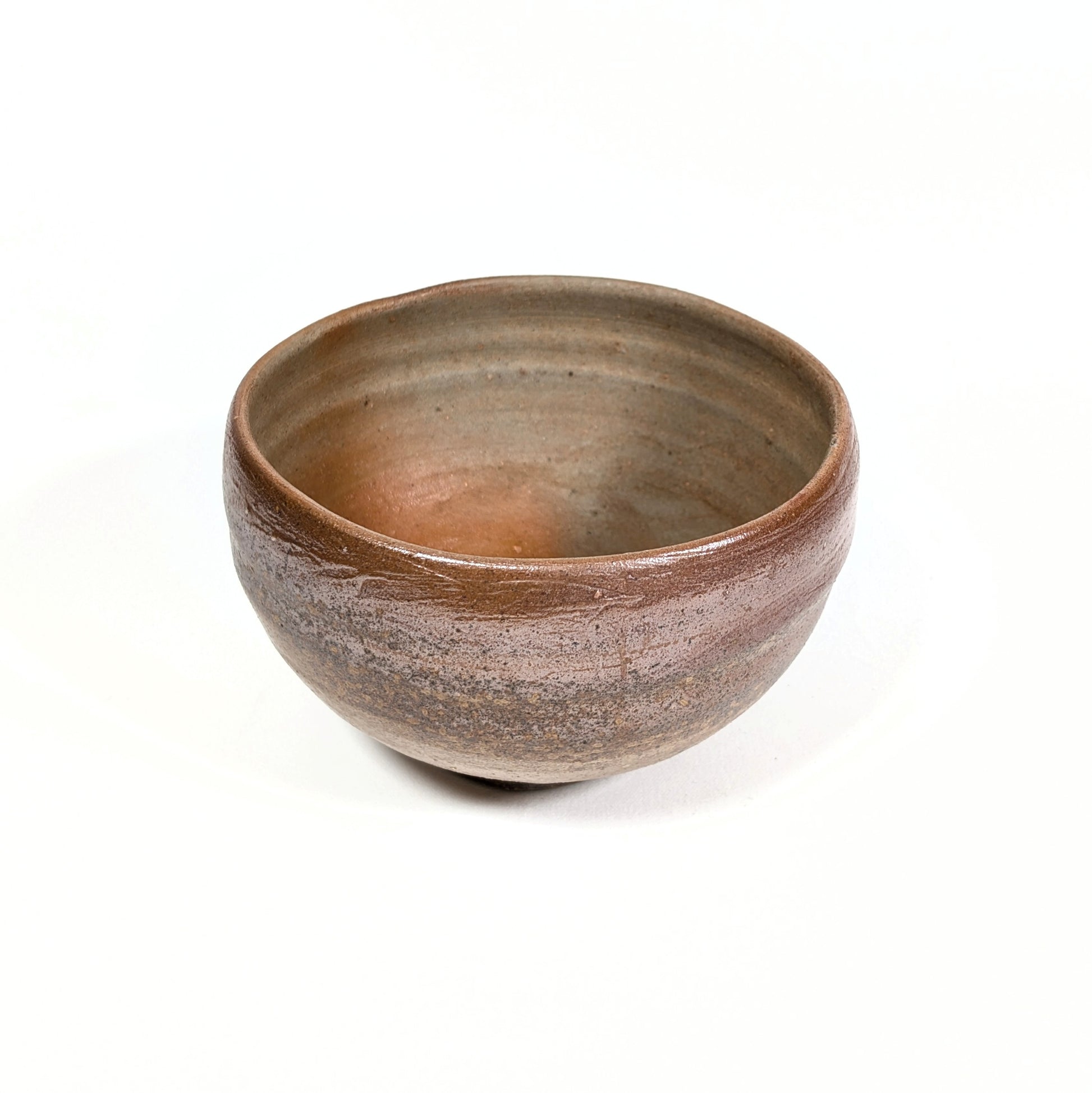 Chawan Bizen artisanal japonais en yakishime, bol à thé sans glaçure