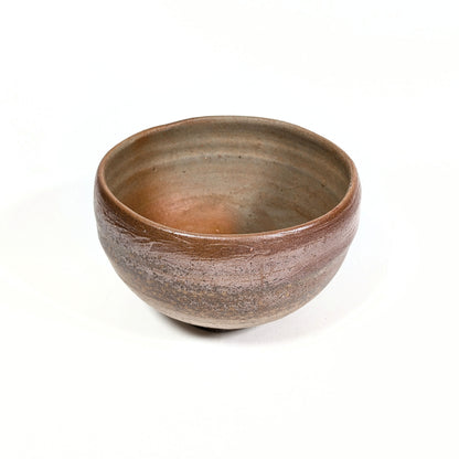 Chawan Bizen artisanal japonais en yakishime, bol à thé sans glaçure