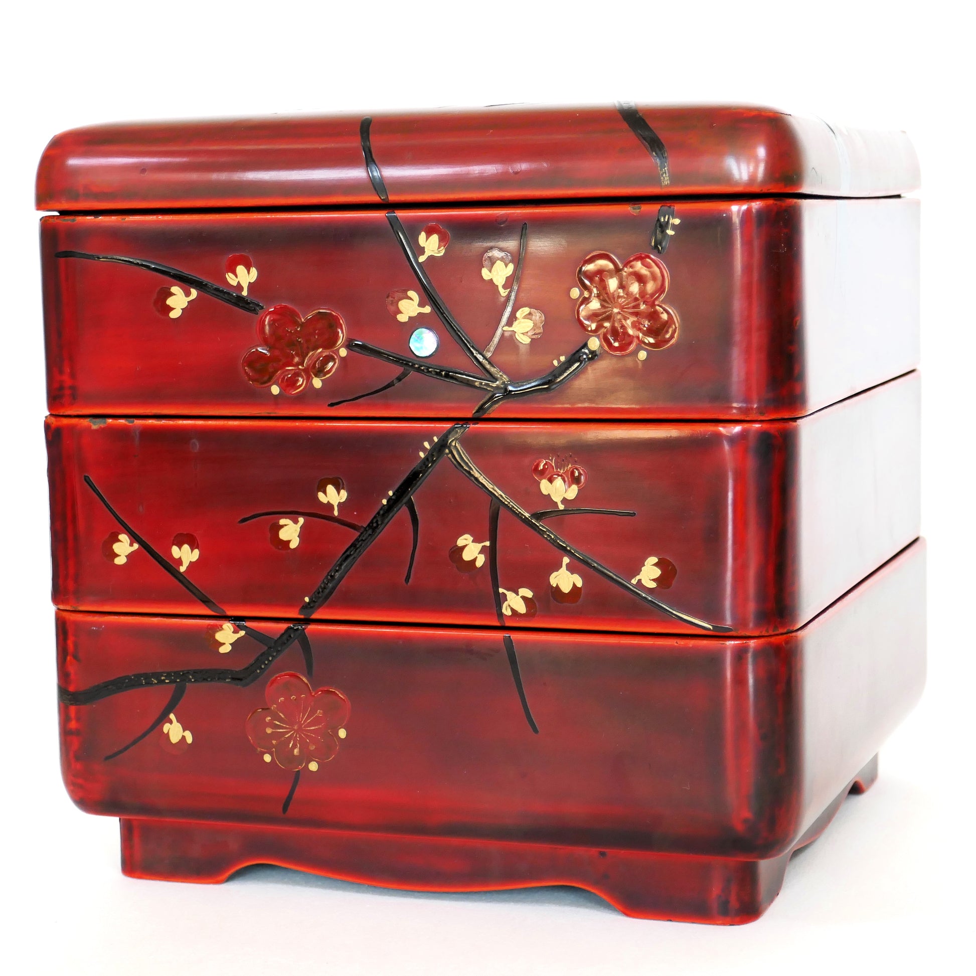 booite laque japonanise ancienne trois compartiments 