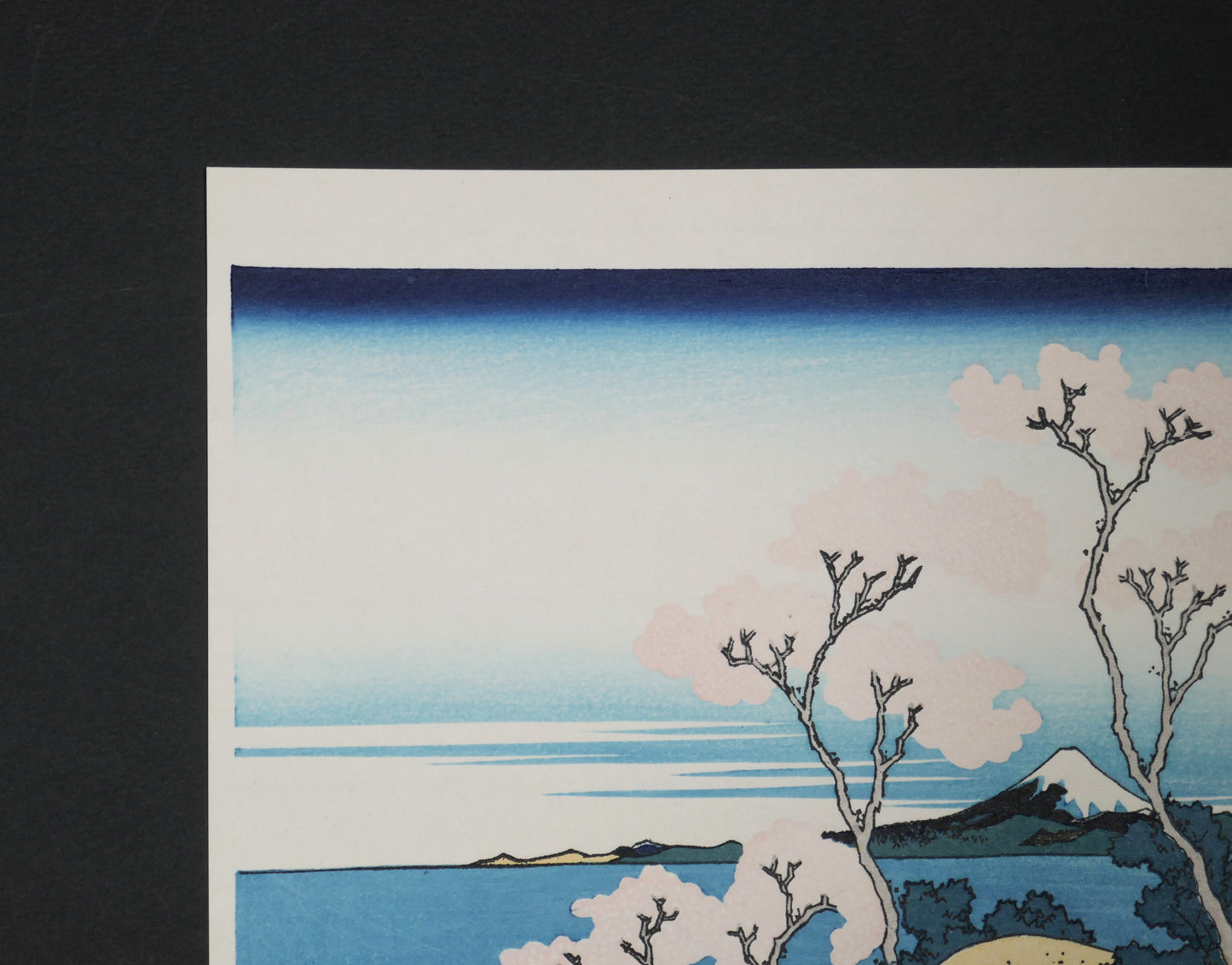 Dégradé bokashi dans le ciel estampe japonaise Hokusai Mont Fuji subtil travail de couleur ukiyo-e