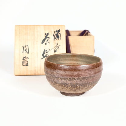 Chawan Bizen avec tomobako pour cérémonie du thé japonaise matcha