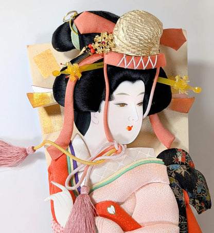 Cordon décoratif japonais sur hagoita textile en soie, artisanat traditionnel japonais