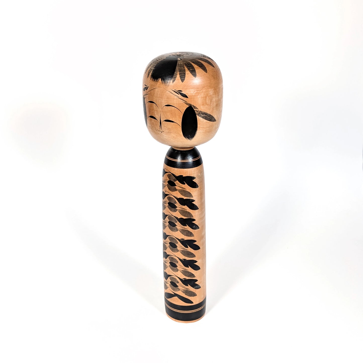 Grande kokeshi japonaise Togatta de 35,5 cm, poupée traditionnelle en bois signée Sato Shigekazu à 28 ans, Aone Onsen Miyagi