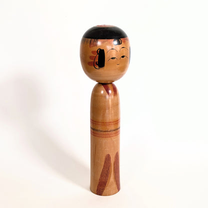 Grande poupée japonaise en bois 37 cm, kokeshi Yajiro artisanale période Shōwa