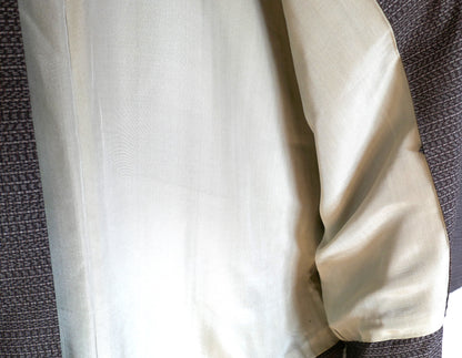 Doublure intérieure en soie beige d’un haori homme – kimono japonais traditionnel