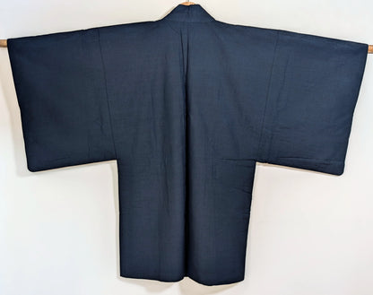 Haori japonais ancien pour homme, extérieur en soie et coton avec doublure en soie imprimée