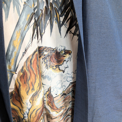 détail tigre doublure haori japonais art textile japonais vintage