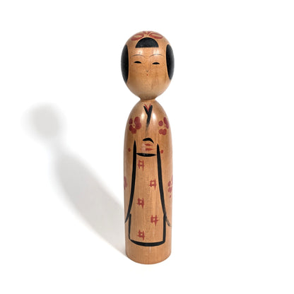 Kokeshi dento Kijiyama signée Onodera Masanori vue complète poupée traditionnelle japonaise