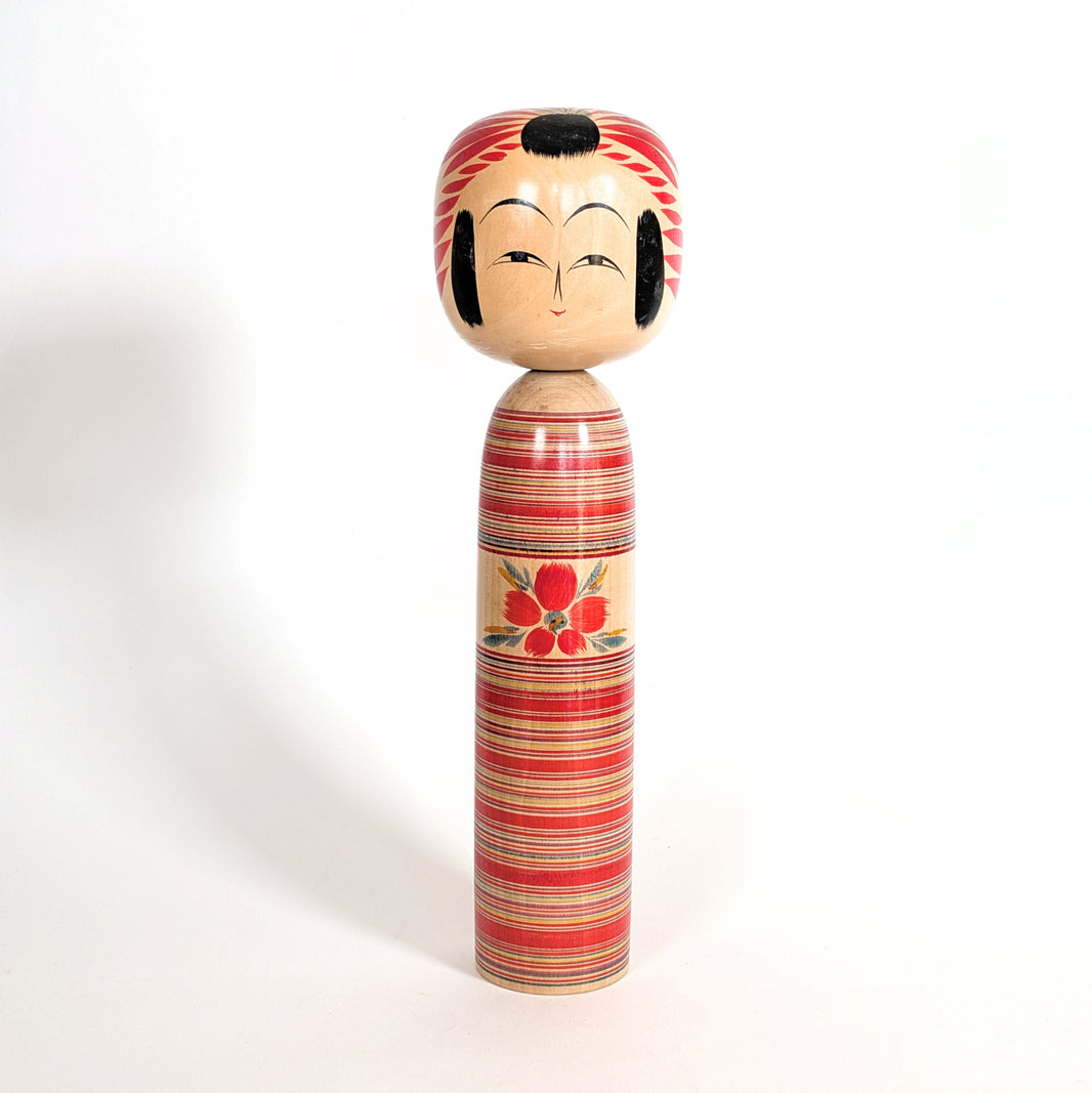 Grande kokeshi Togatta 36,5 cm par Sakuta Koichi, décoration japonaise authentique époque Showa