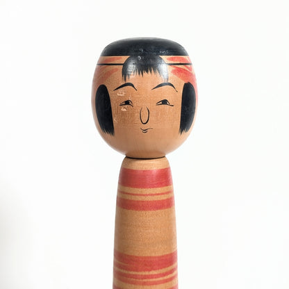 Visage de kokeshi Tsuchiyu par Watanabe Chuzo, peinture artisanale japonaise traditionnelle, pièce de collection
