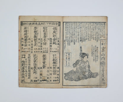 Catalogue commercial de Sano-ya Kihei Kikakudō daté Ansei quatre, pour Bijin-roku, manga antique Edo et livre japonais de collection.