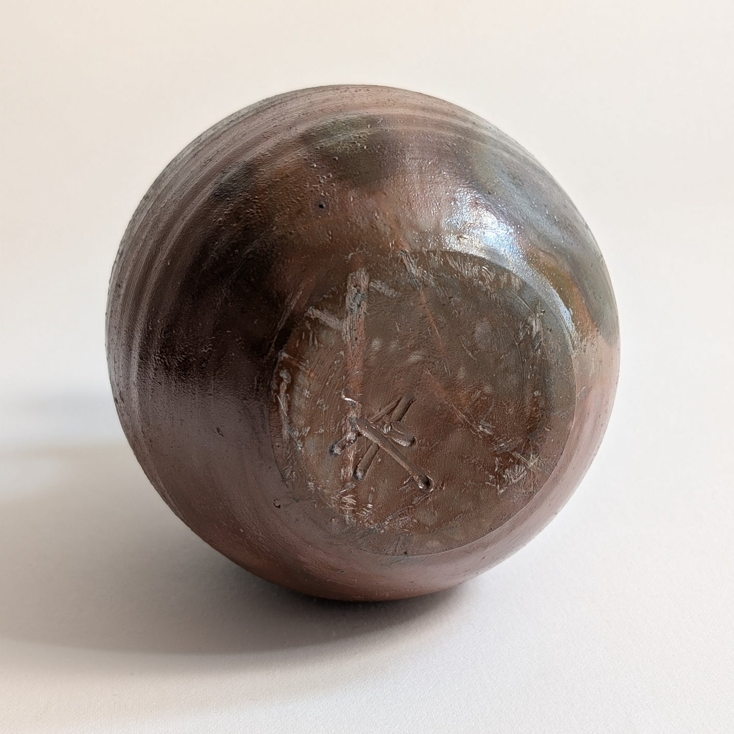 Tokkuri japonaise ancienne – Bizen yaki – signée Sueishi Kōsen 末石高仙 – 13 cm – époque Shōwa