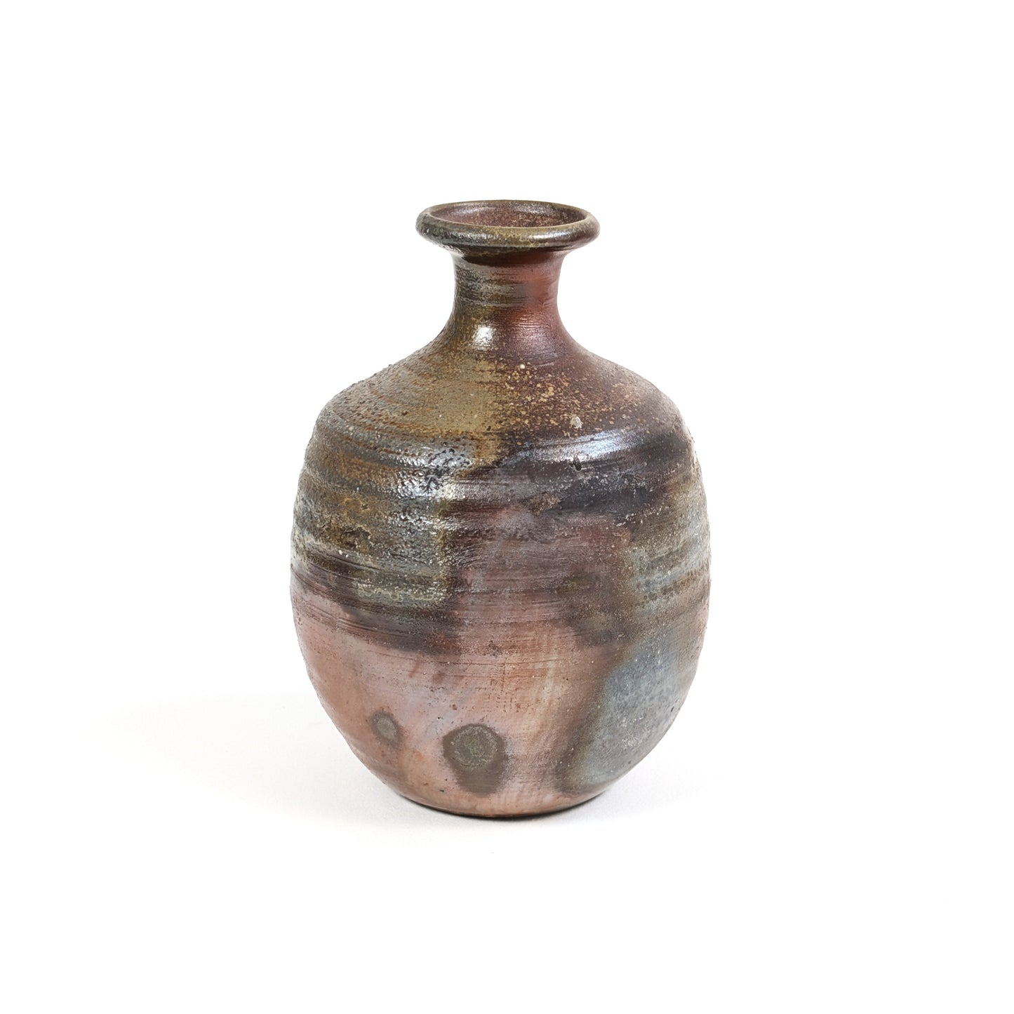 Tokkuri japonaise ancienne – Bizen yaki – signée Sueishi Kōsen 末石高仙 – 13 cm – époque Shōwa