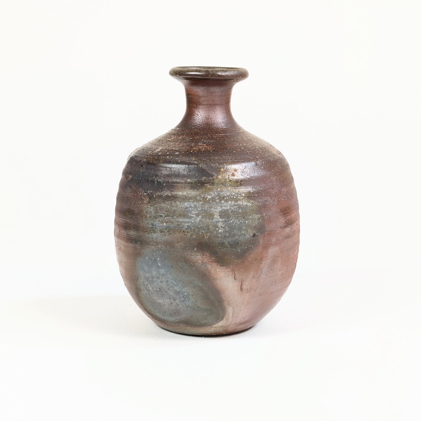 Tokkuri japonaise ancienne – Bizen yaki – signée Sueishi Kōsen 末石高仙 – 13 cm – époque Shōwa