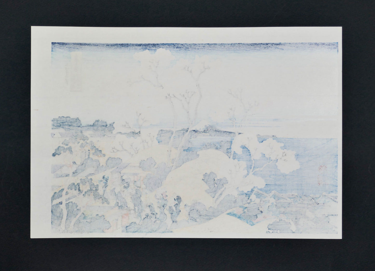 Verso estampe japonaise Hokusai réédition Yuyudo époque Showa trace d’impression ukiyo-e et pigments au dos